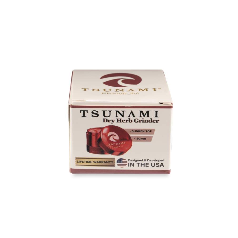 Tsunami Sunken Top 50mm 4-Piece Grinder - Discreet Smoker