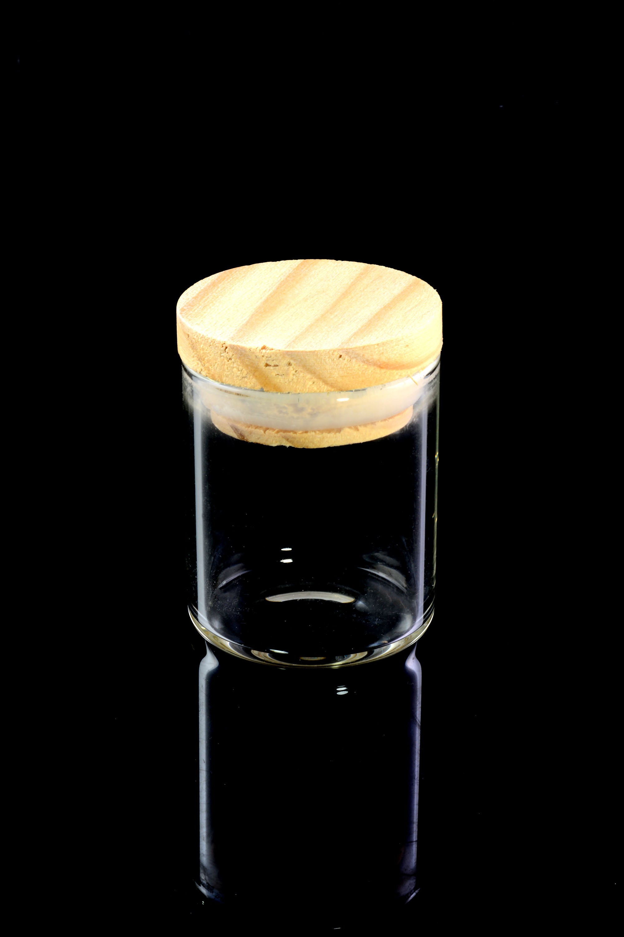 Glass Jar – Bamboo Pop-Top Lid – 3 Sizes - Discreet Smoker