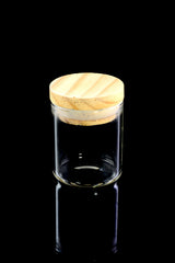 Glass Jar – Bamboo Pop-Top Lid – 3 Sizes - Discreet Smoker