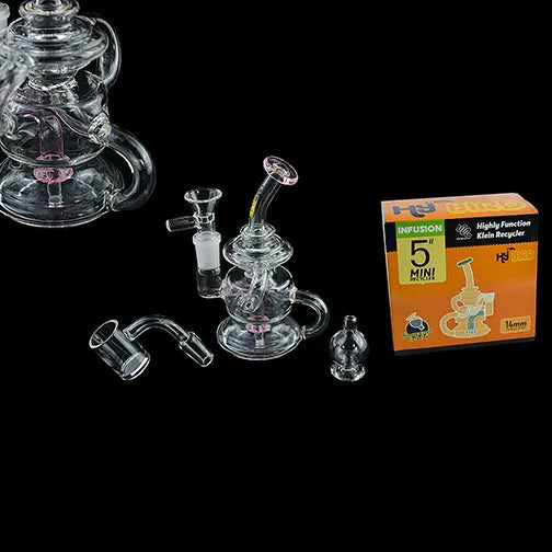 HyBird Mini Rig Water Pipe Kit (5") - Discreet Smoker