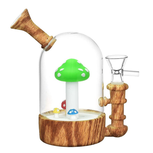 Shroom Family Bell Jar Water Pipe - 5.5" / 14mm F - Discreet Smoker