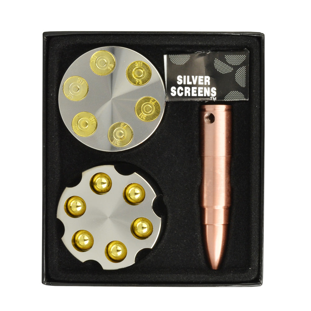 Metal Bullet Grinder & Pipe Set - Discreet Smoker
