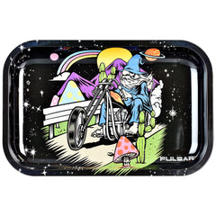 Pulsar Metal Rolling Tray | Trippy Trip - Discreet Smoker