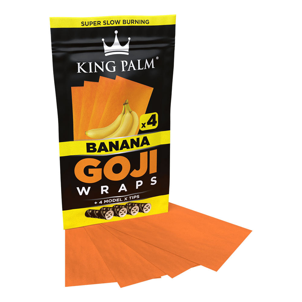 King Palm Goji Wraps & Filter Tips | 4pk | 15pc Display - Discreet Smoker