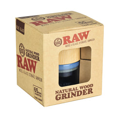 RAW Natural Wood Grinder - 65mm - Discreet Smoker