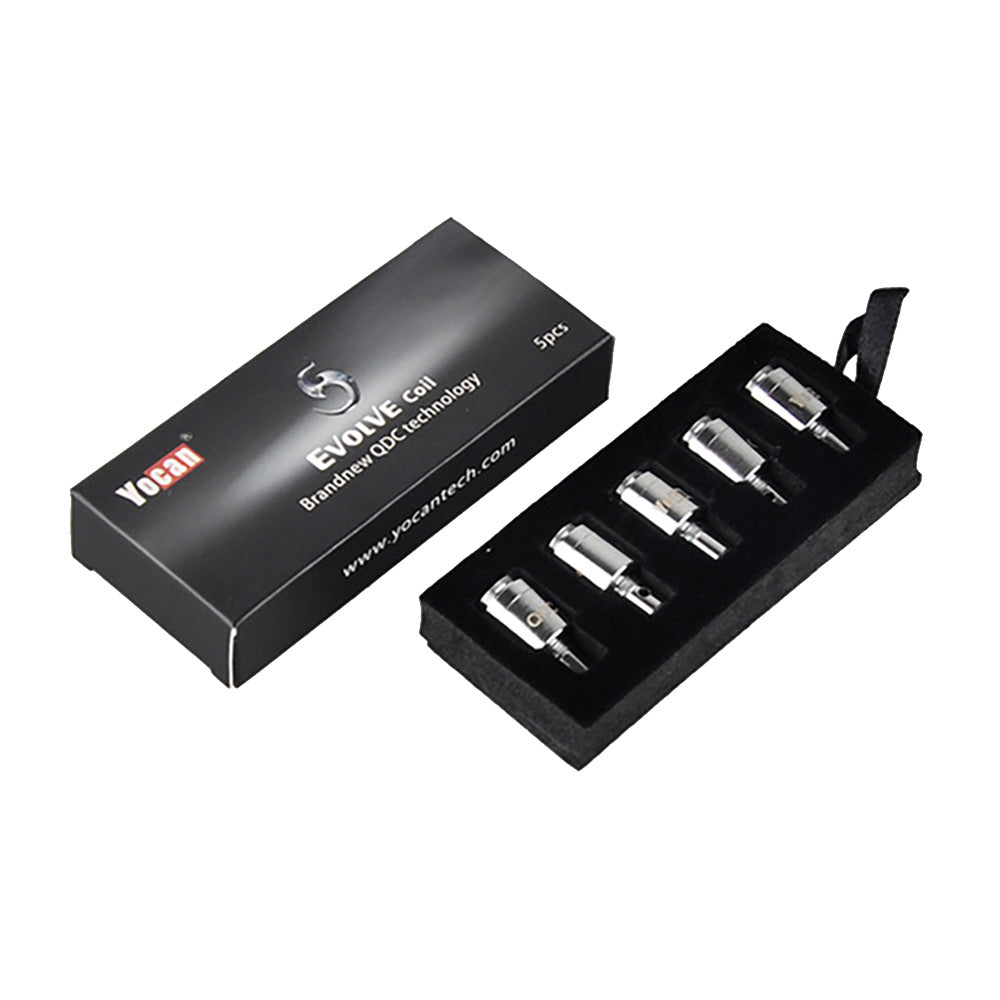 5PC BOX - Yocan Pandon & Evolve Dual Quartz Coils - Discreet Smoker
