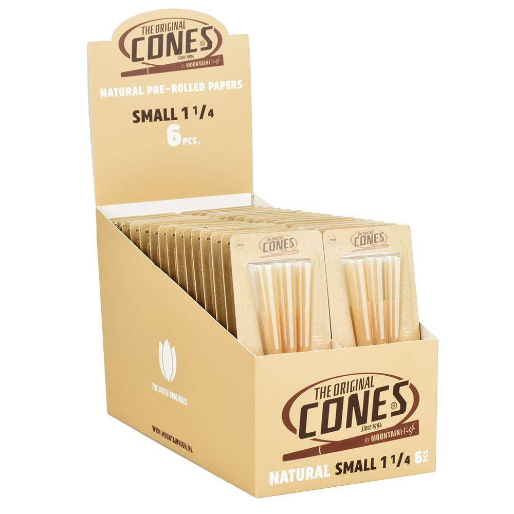 CONES by MountainHigh Pre-Rolled Cones | 1 1/4 | 6pc | 32pk Display - Discreet Smoker