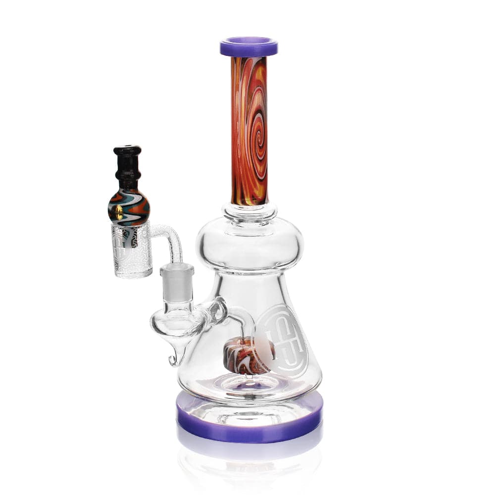 High Society - Pegasi Premium Wig Wag Hybrid Pipe (Purple) - Discreet Smoker