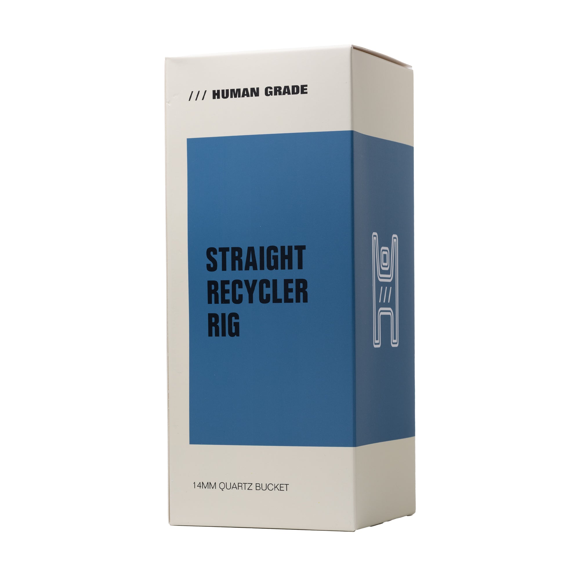 Human Grade 10.25" Straight Recycler Glass Water Pipe - Discreet Smoker