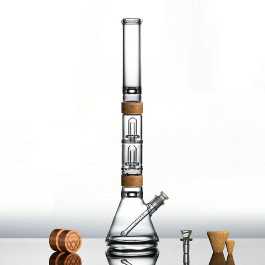 22" Alpha + Dual UFO Perc Bong - Discreet Smoker