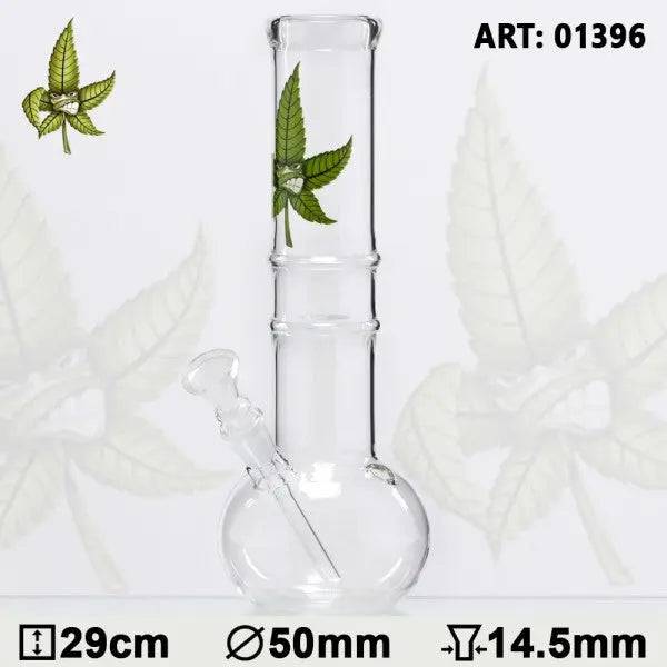 CannaHeroes | 11" Glass Water Pipe - Discreet Smoker