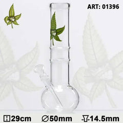 CannaHeroes | 11" Glass Water Pipe - Discreet Smoker