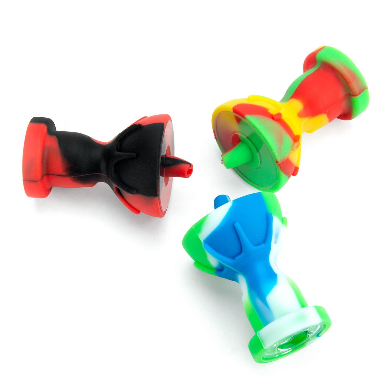 Silicone Carb Cap With Glass Bowl Screen - Discreet Smoker