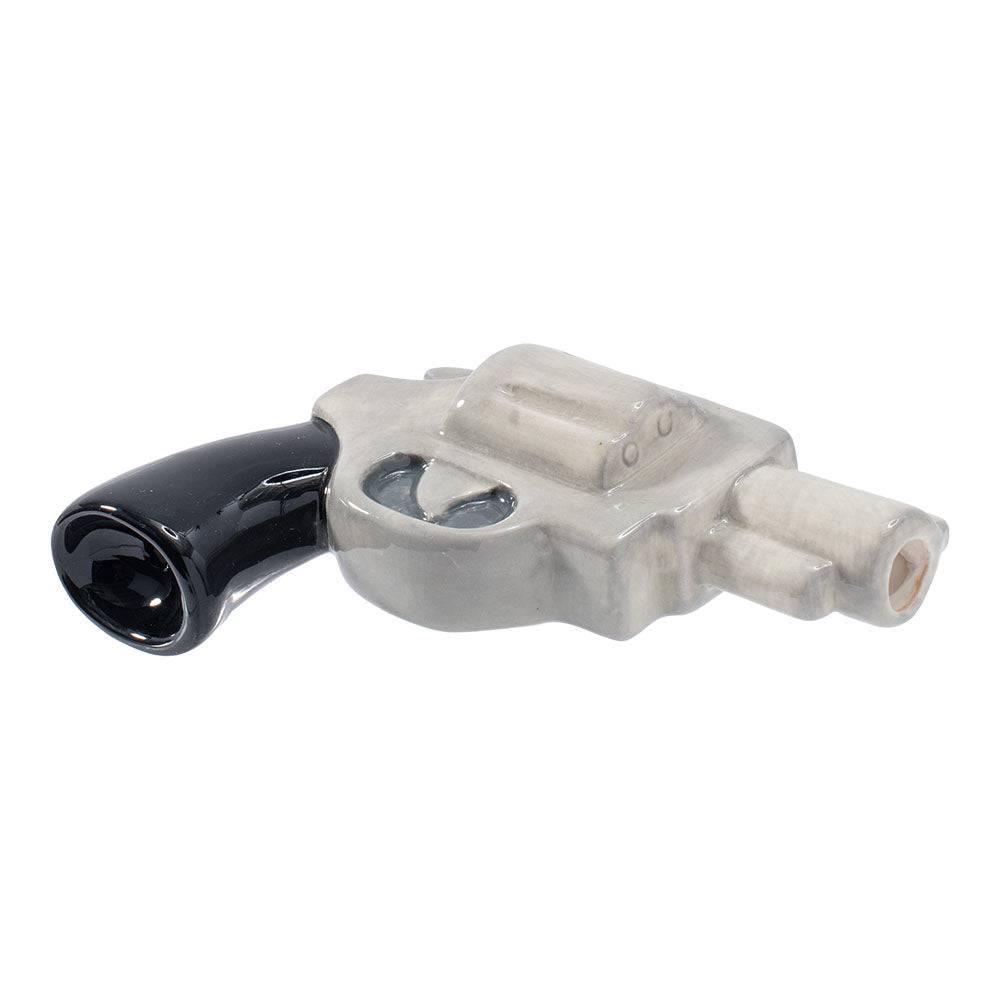 Wacky Bowlz Handgun Ceramic Pipe - 4.5" - Discreet Smoker