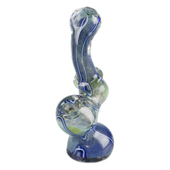 Worked Fritted Bubbler Hand Pipe - Discreet Smoker