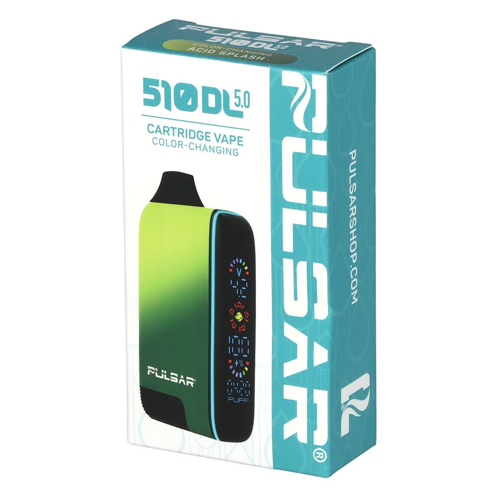 Pulsar 510 DL 5.0 Precision Voltage Control LCD Screen Vape Bar | Thermo Series | 1000mAh - Discreet Smoker