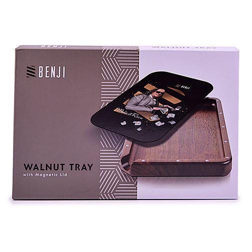 Benji - Walnut Tray w/ Magnetic Lid Kit - Make it Rain - Discreet Smoker