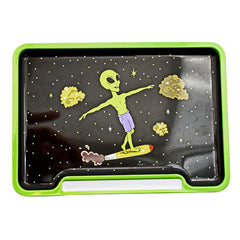 Alien Doobie Surfer Rolling Tray Box - 8"x5.75" - Discreet Smoker