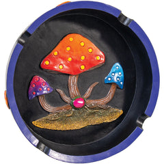 Polyresin Round Mushroom Ashtray - 5.75" - Discreet Smoker