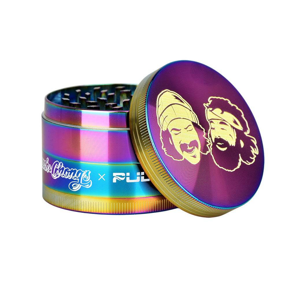 Cheech & Chong's™ x Pulsar Rainbow Metal Grinder | 4pc | 2.5" - Discreet Smoker