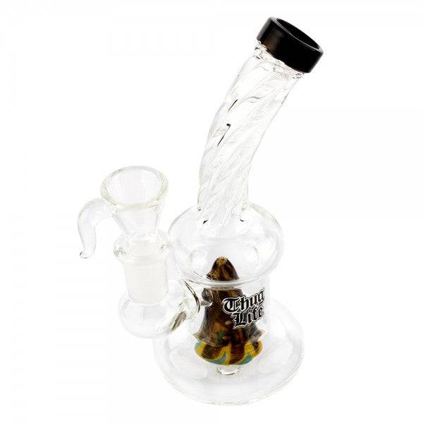 Thug Life | 6" Bubbler Shaped Rasta Water Pipe - Discreet Smoker