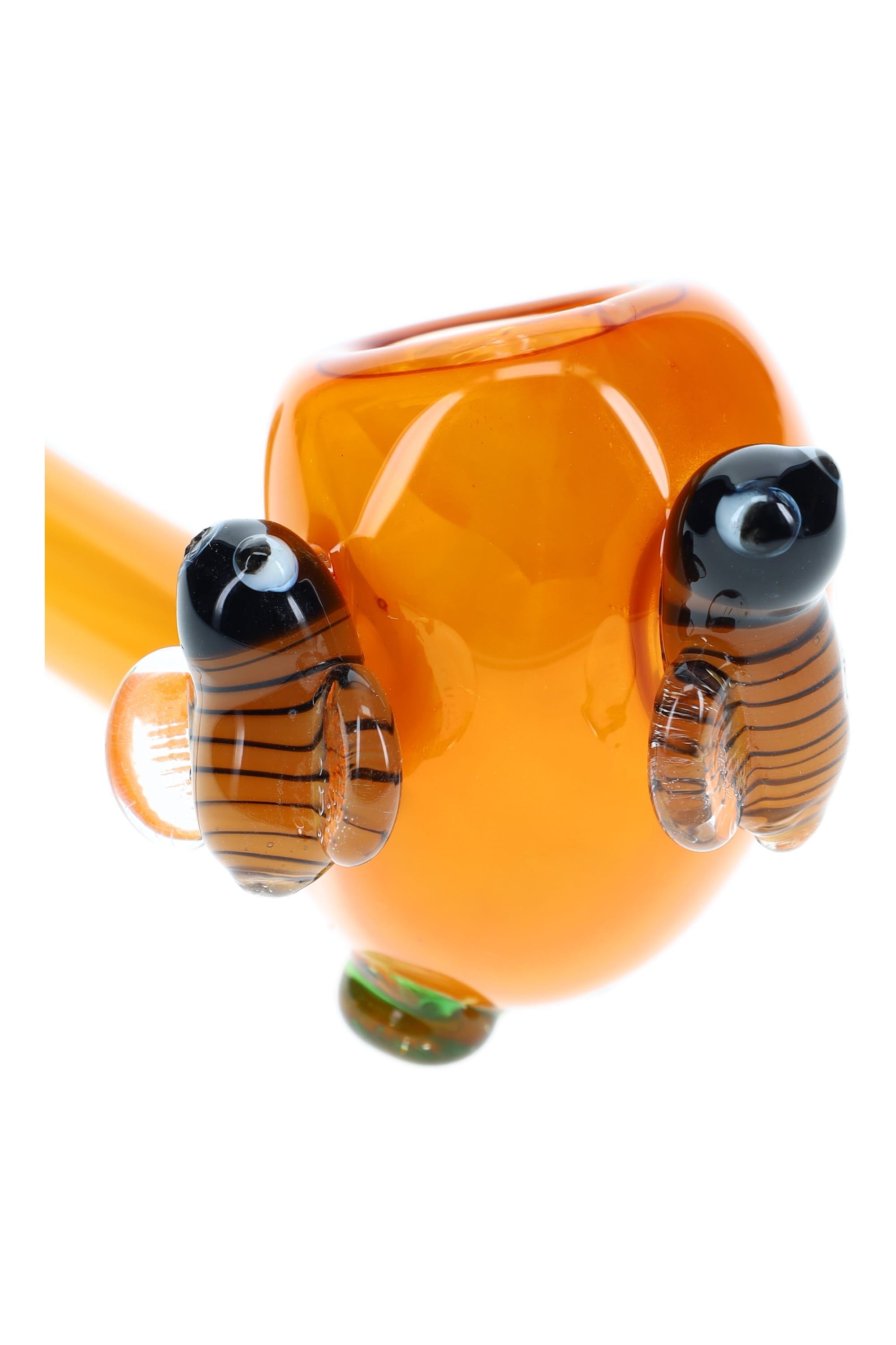 Gold Fumed Confetti Bee Glass Sherlock Pipe “Honey Haze” – 7.5″ – Assorted - Discreet Smoker