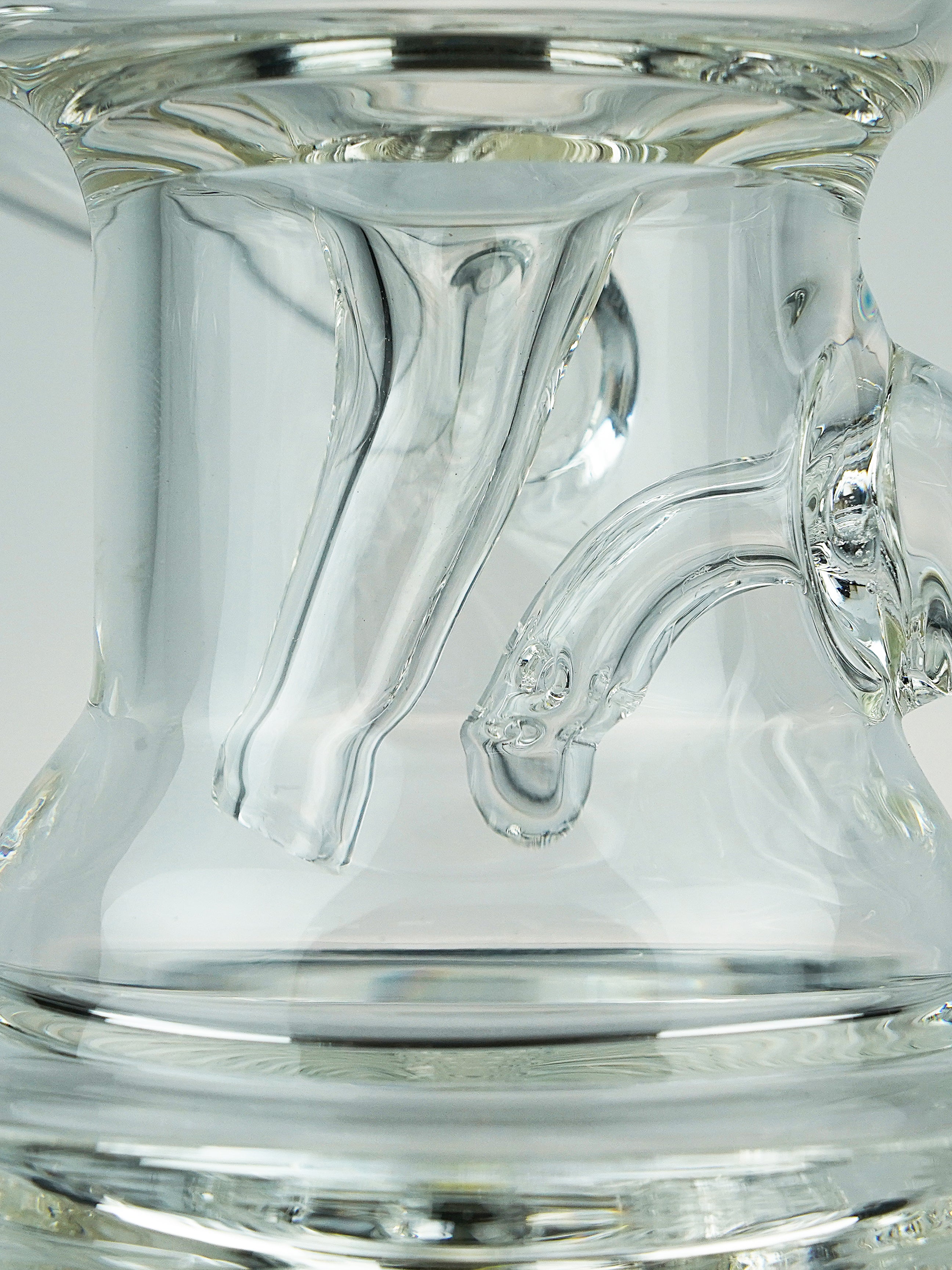 Krave Glass Freezable Recycler Bong - Discreet Smoker