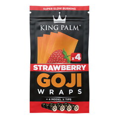 King Palm Goji Wraps & Filter Tips | 4pk | 15pc Display - Discreet Smoker