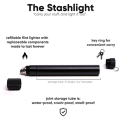 Smoke Honest StashLight - Doob Tube & Refillable Lighter - Discreet Smoker