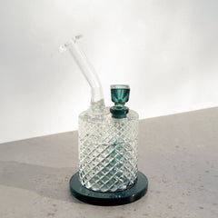 Jane West Twenties Collection Water Pipe | Teal - Discreet Smoker