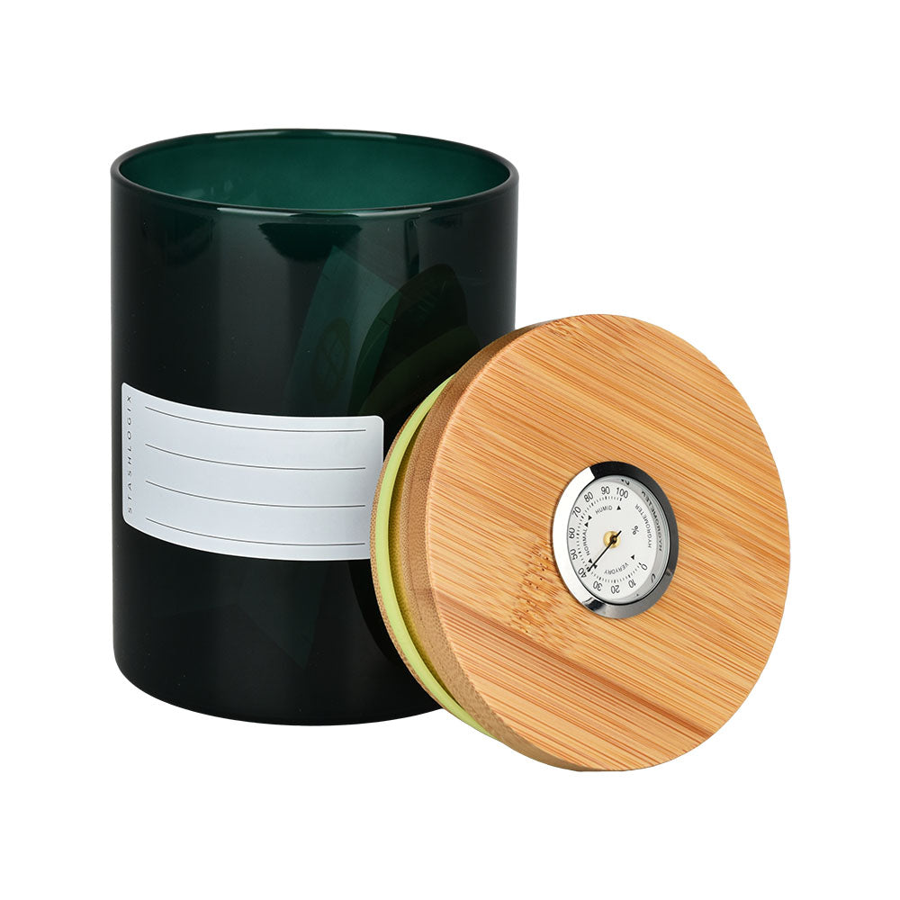 Stashlogix Bamboo Smart Jar w/ Boveda Pack - XL - Discreet Smoker