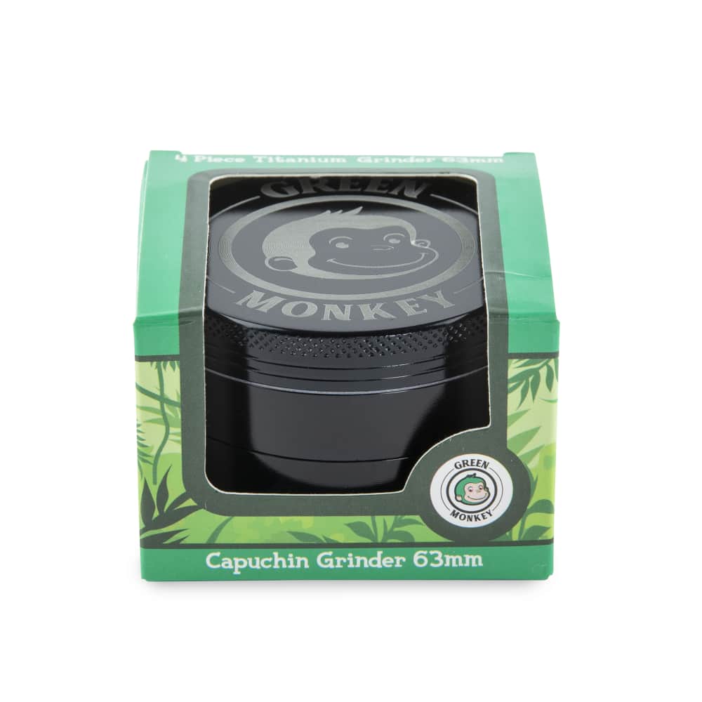 Green Monkey Grinder - Capuchin 4pc - 63mm - Discreet Smoker
