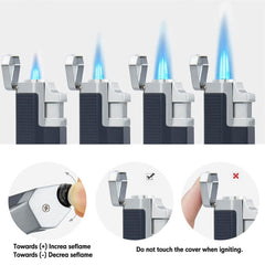 Adjustable Triple Jet Flame Torch Lighter - Discreet Smoker