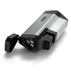 Triple Jet Silver Torch Lighter - Discreet Smoker