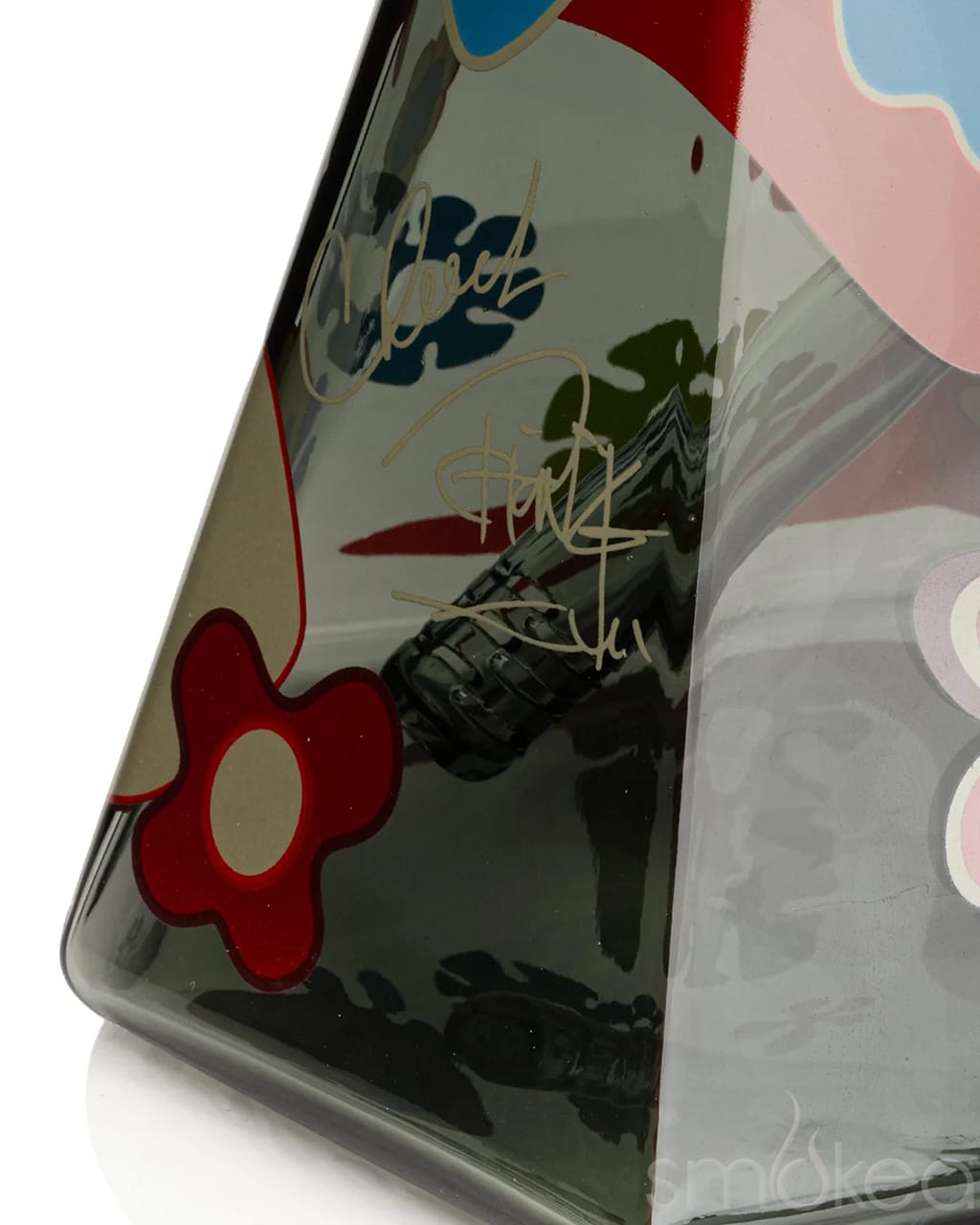Cheech & Chong 15" Power to the Flower Dual Chamber Hex Beaker Bong - Discreet Smoker