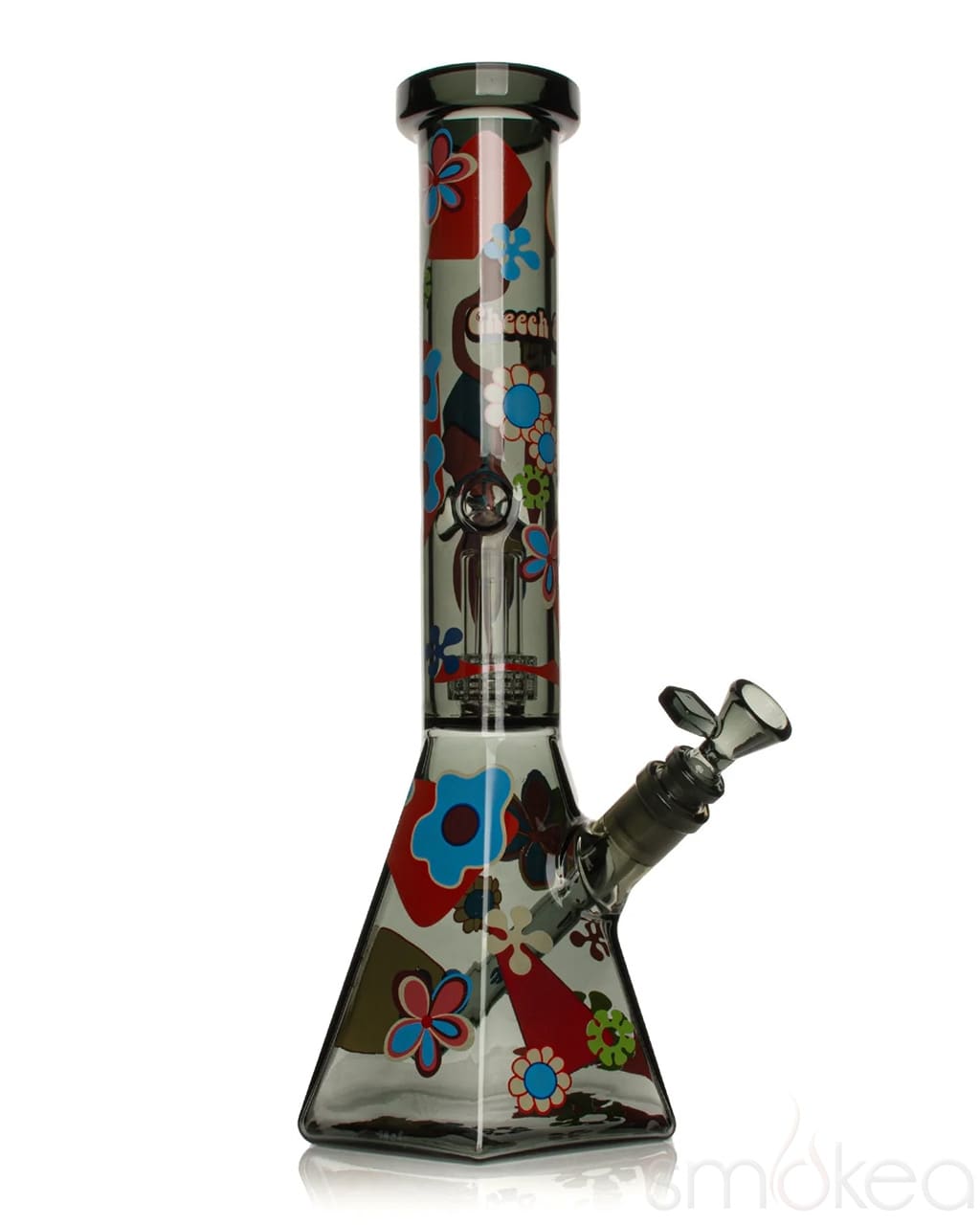 Cheech & Chong 15" Power to the Flower Dual Chamber Hex Beaker Bong - Discreet Smoker