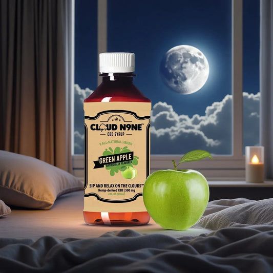 Cloud N9ne CBD Syrup: Green Apple - 500mg CBD - Discreet Smoker
