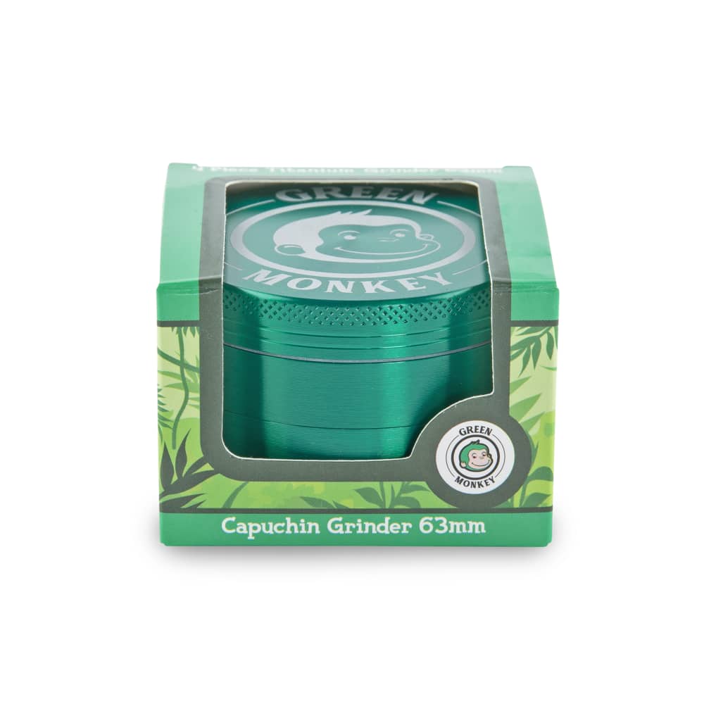 Green Monkey Grinder - Capuchin 4pc - 63mm - Discreet Smoker