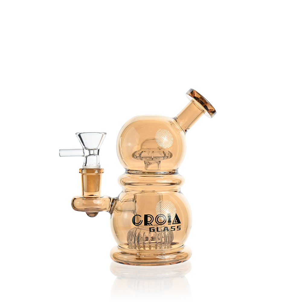 6" Mini Egg Dab Rig with Crown Perc | Croia Glass - Discreet Smoker