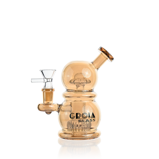 6" Mini Egg Dab Rig with Crown Perc | Croia Glass - Discreet Smoker