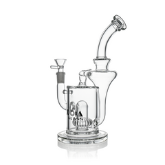 10" Hourglass Recycler Scientific Bong with Crown Perc | Croia Glass - Discreet Smoker
