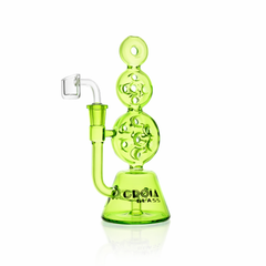 8" Triple Stack Swiss Perc Recycler Dab Rig | Croia Glass - Discreet Smoker