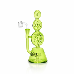 8" Triple Stack Swiss Perc Recycler Dab Rig | Croia Glass - Discreet Smoker