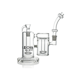 10" Dual-Chamber External Recycler Bong | Croia Glass - Discreet Smoker