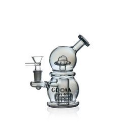 6" Mini Egg Dab Rig with Crown Perc | Croia Glass - Discreet Smoker