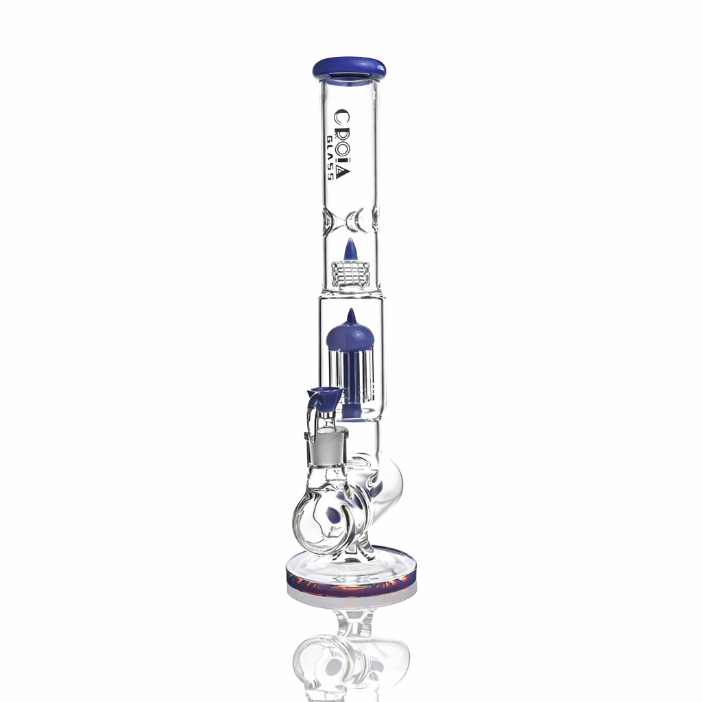 17" Triple Perc Scientific Glass Bong | Croia Glass - Discreet Smoker