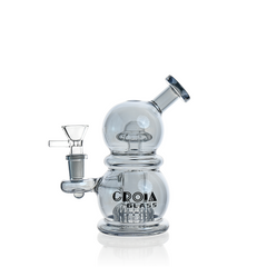 6" Mini Egg Dab Rig with Crown Perc | Croia Glass - Discreet Smoker