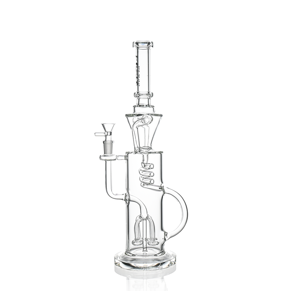15" Scientific Glass Bong with Tree Perc & Spiral Cooling | Croia Glass - Discreet Smoker