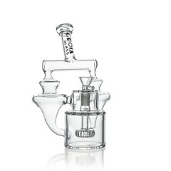 8" Twin Vortex Recycler Scientific Glass Water Pipe | Croia Glass - Discreet Smoker