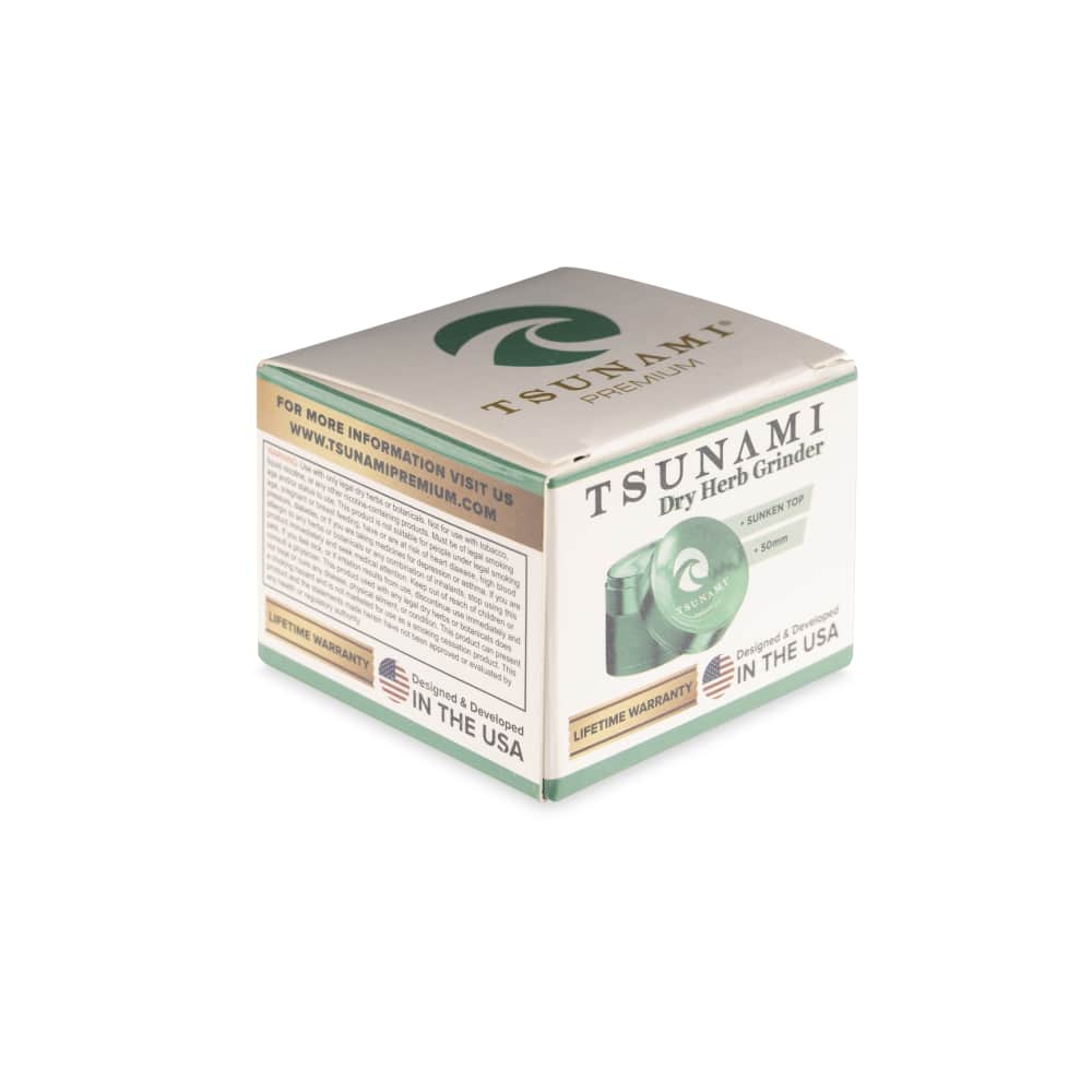 Tsunami Sunken Top 50mm 4-Piece Grinder - Discreet Smoker